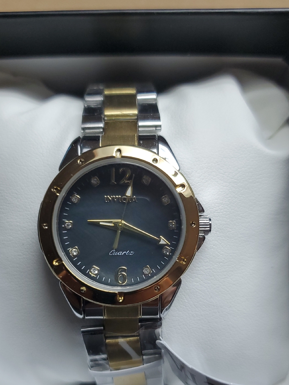 Invicta Two-Tone Gold & Silver Watch with Dark Dial